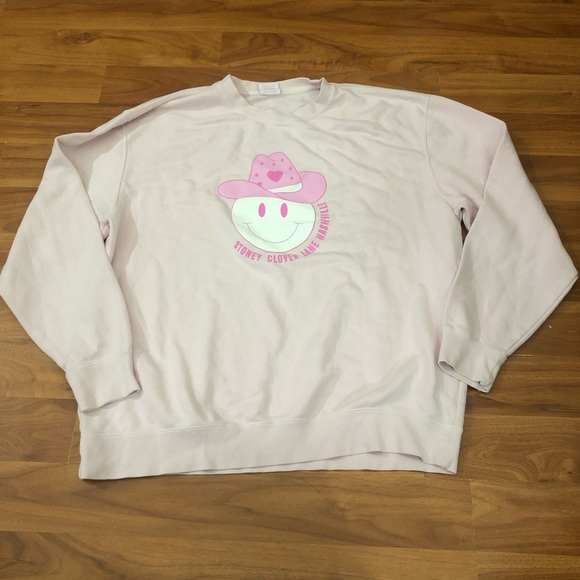 RARE Stoney Clover Lane Limited Edition Nashville Pink Crewneck Sweatshirt - Picture 1 of 6